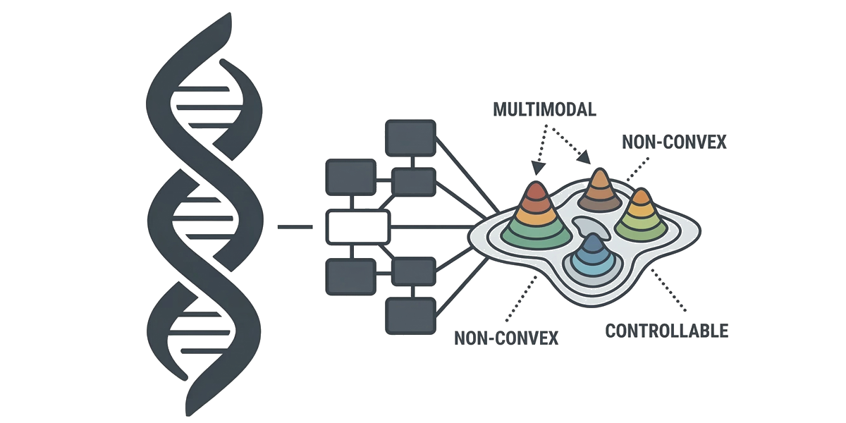 LLM Driven Design of Continuous Optimization Problems with Controllable High-level Properties